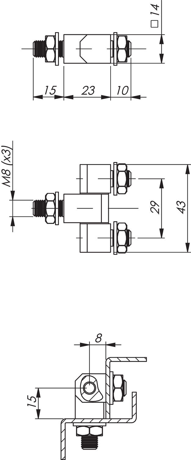 Ketjutusrima musta 20 PIN (5kpl / pussi)