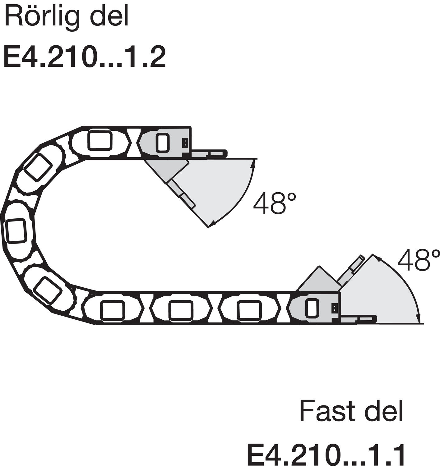 KMA päätykiinnikesarja E4/1 tekninen kuva