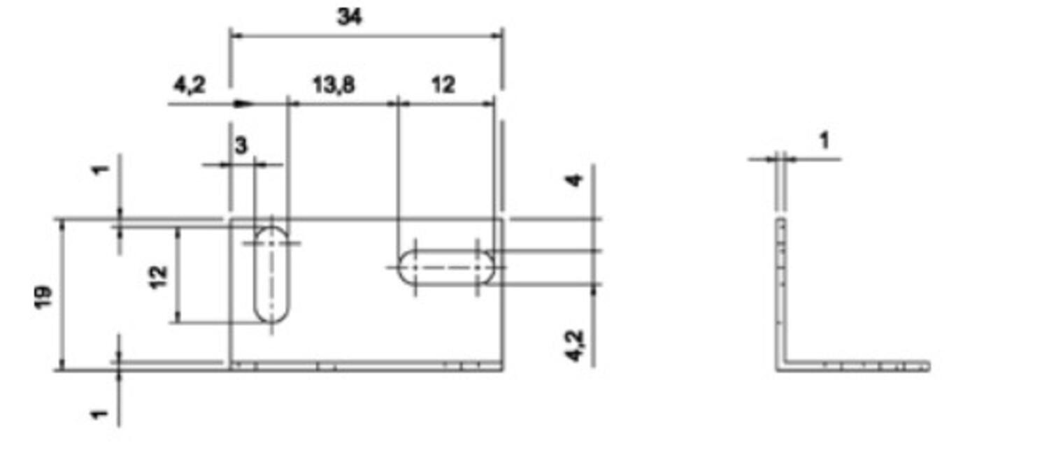 Kompaktikameran DOME kiinnike mittakuva