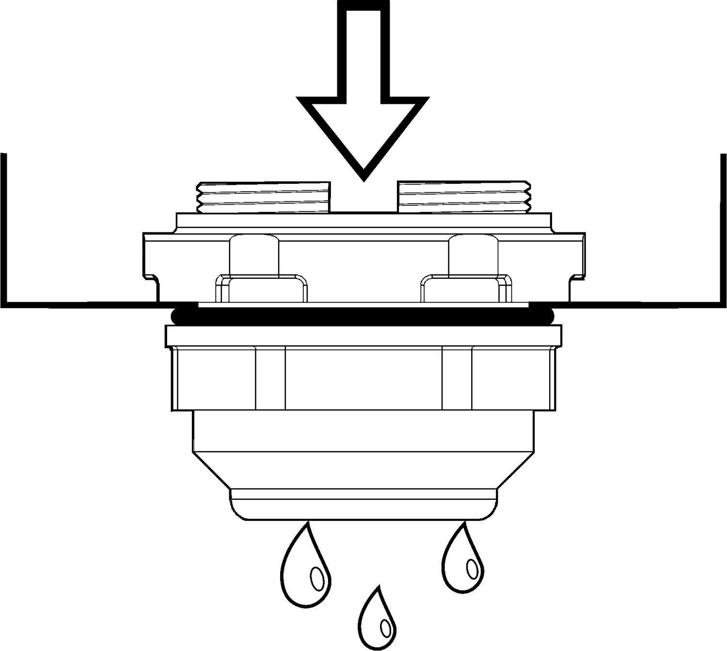 Kondenssiveden poistoventtiili tekninen kuva