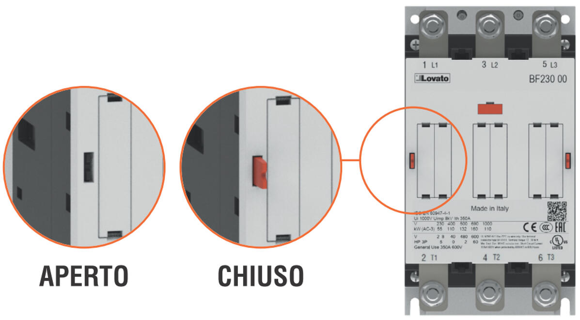 Kontaktorit 160-400 A tekninen kuva