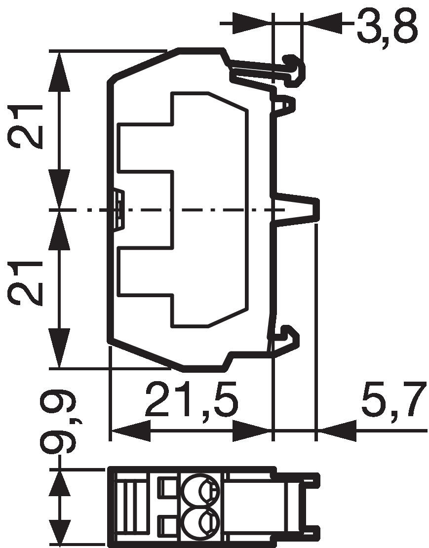 Kosketinyksikkö 1 mittakuva