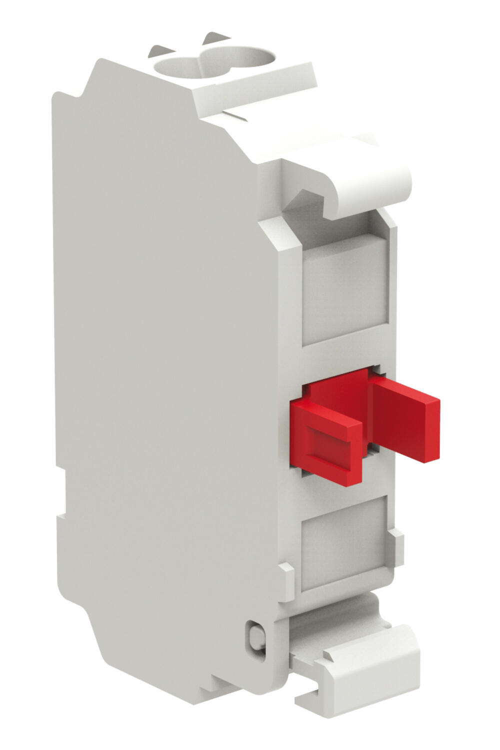 Kosketinyksikkö 1 NC jousivoimaliittimillä