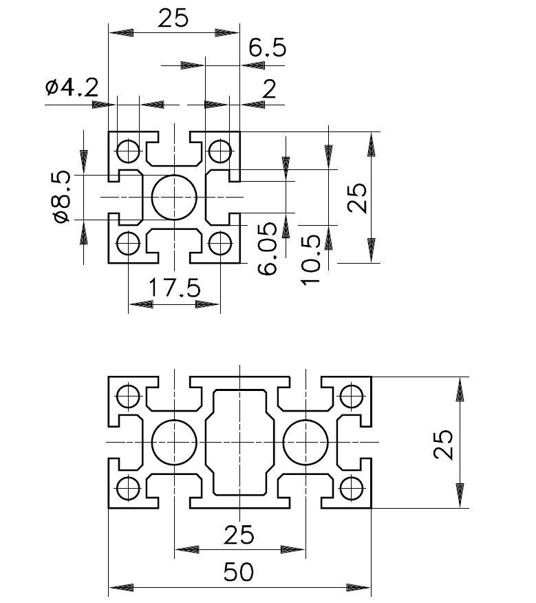 Kulmakiinnike kiinnitystarvikkeilla, mitat