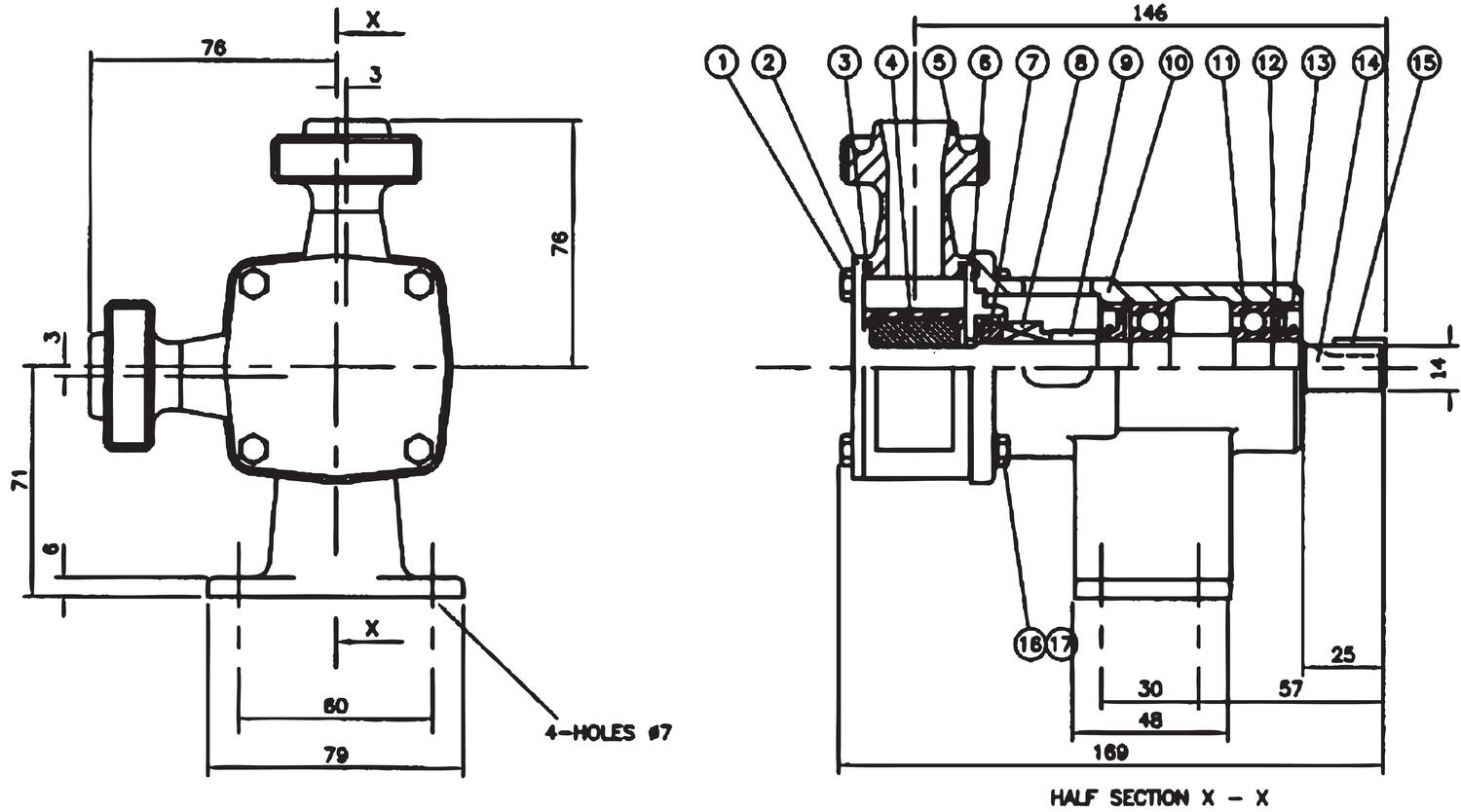 Kumisiipipumppu tekninen kuva 3