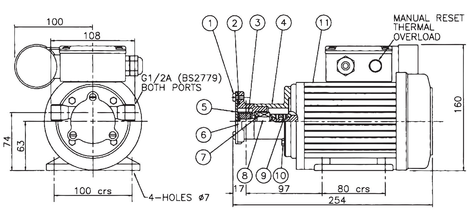 Kumisiipipumppu teollisuuskäyttöön