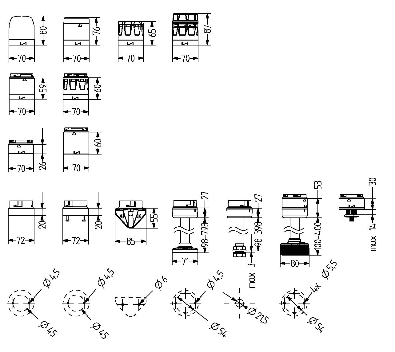 Kuormakytkimen tarra koteloon