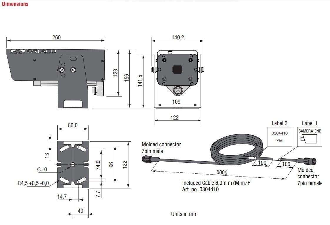 Lämpökamera TIC RS232, tekninen kuva