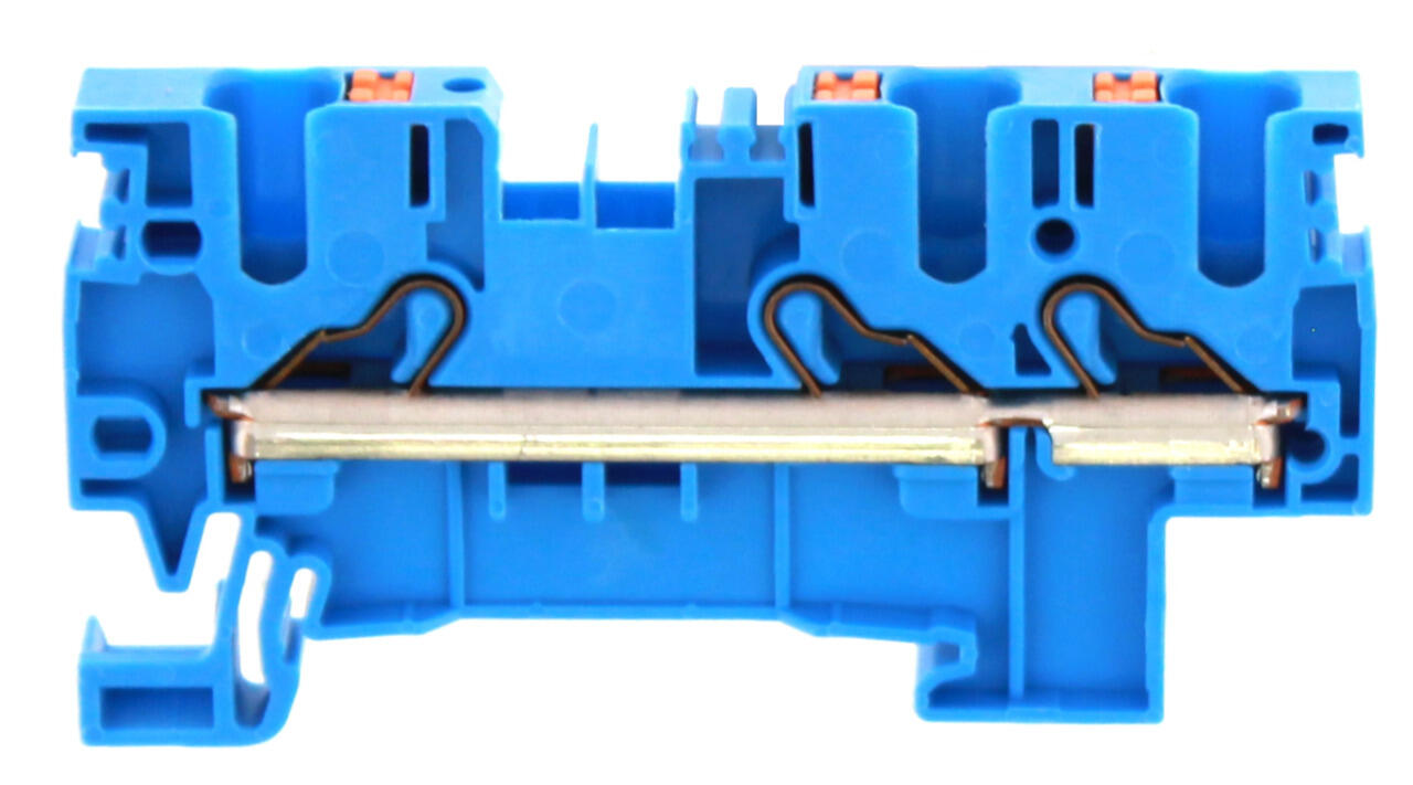 Läpivientiliitin sininen 4mm2