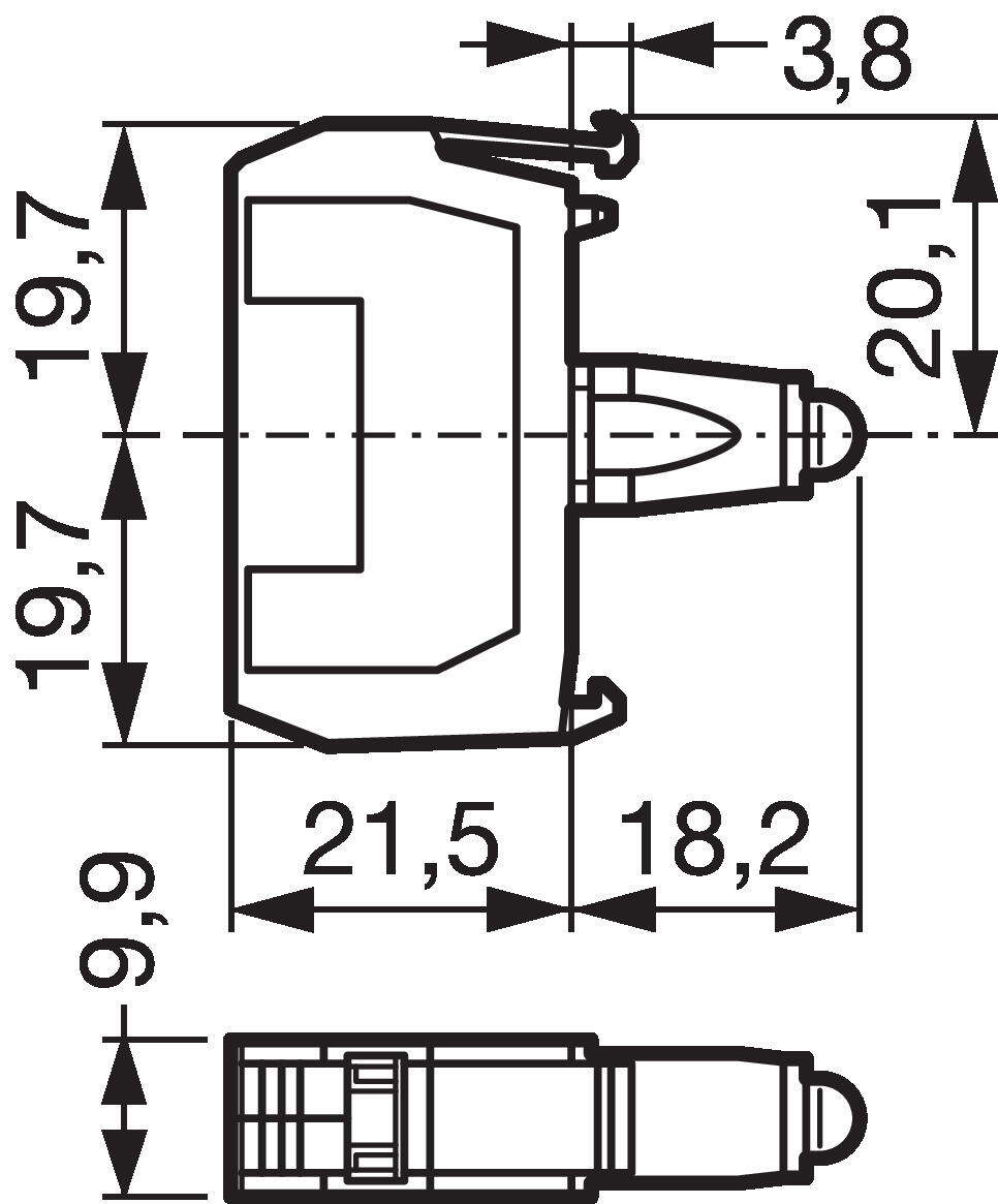 LED-lohko, mittakuva piirros