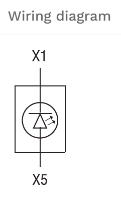 LED-lohko tekninen kuva