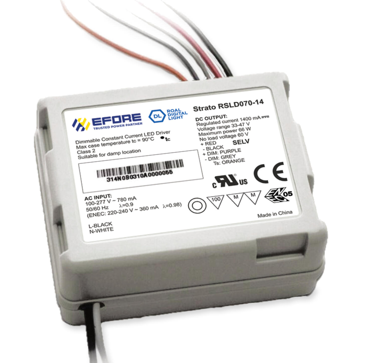 LED-teholähde 120-277 V AC