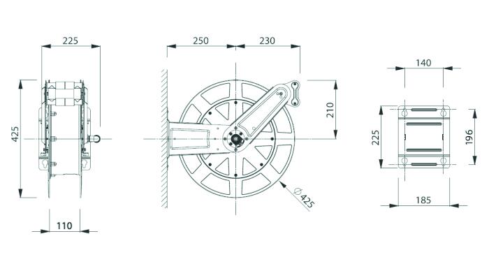 Letkurumpu mittakuvat