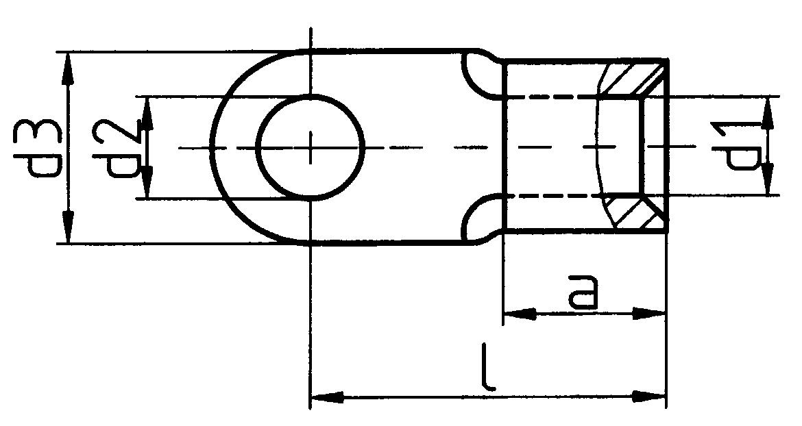 Levykaapelikenkä mittakuva
