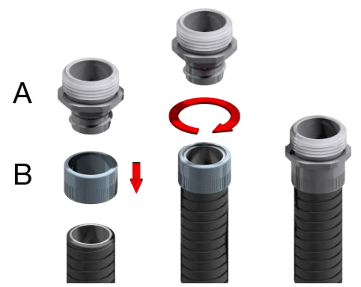 LIF suora liitin asennus