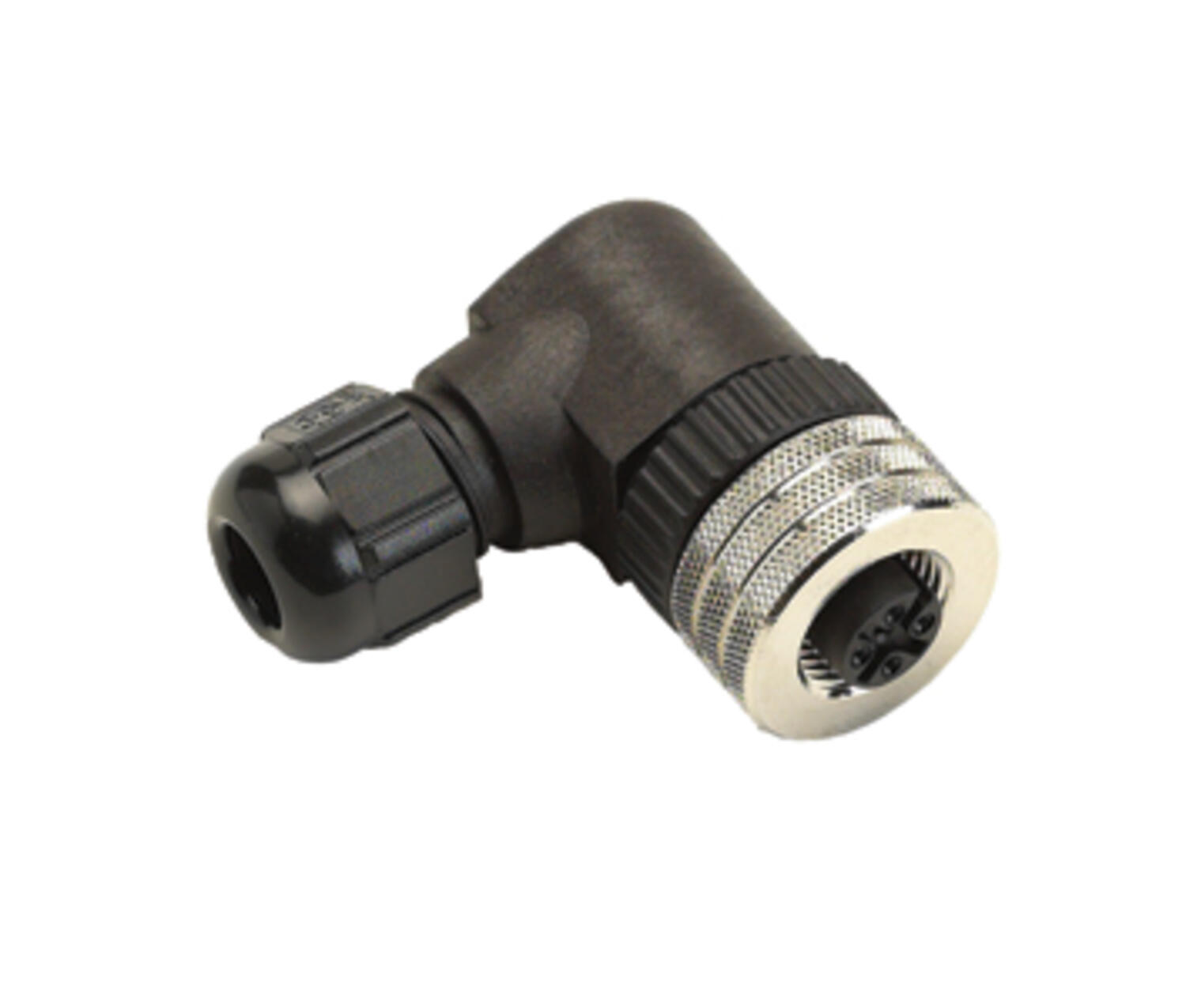 M12, without cable, angled female