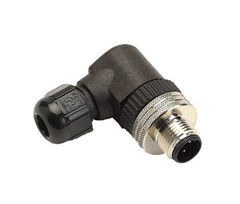 M12, without cable, angled male