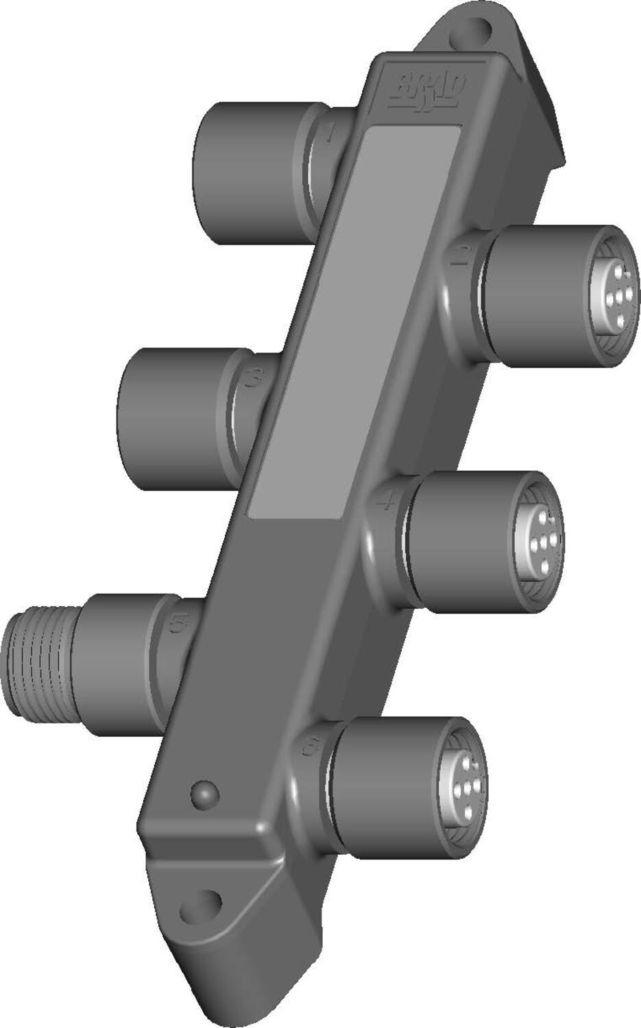 M12 6-porttinen haaroitin