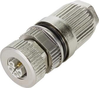 M12 L-koodattu liitin, naaras