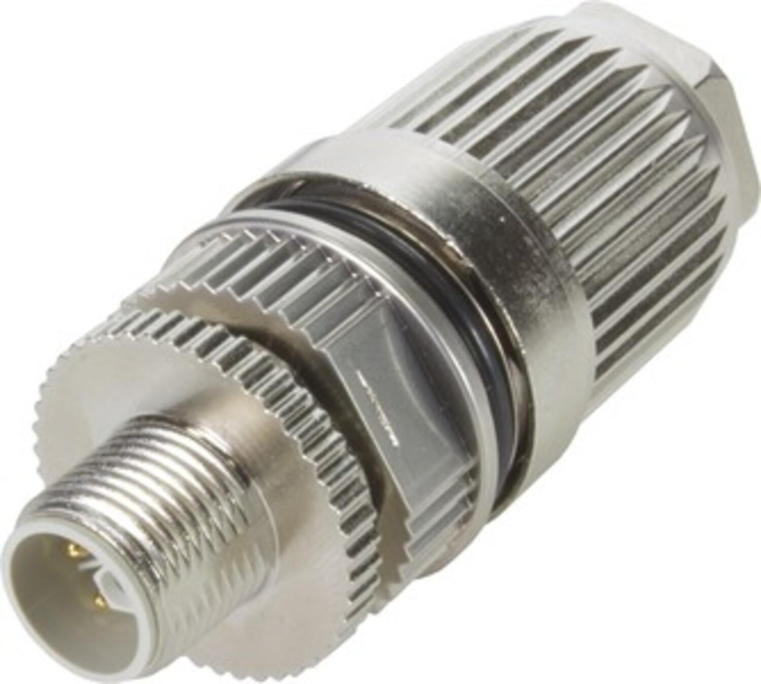 M12 L-koodattu liitin, uros