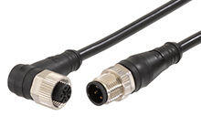 M12 välikaapeli suora uros