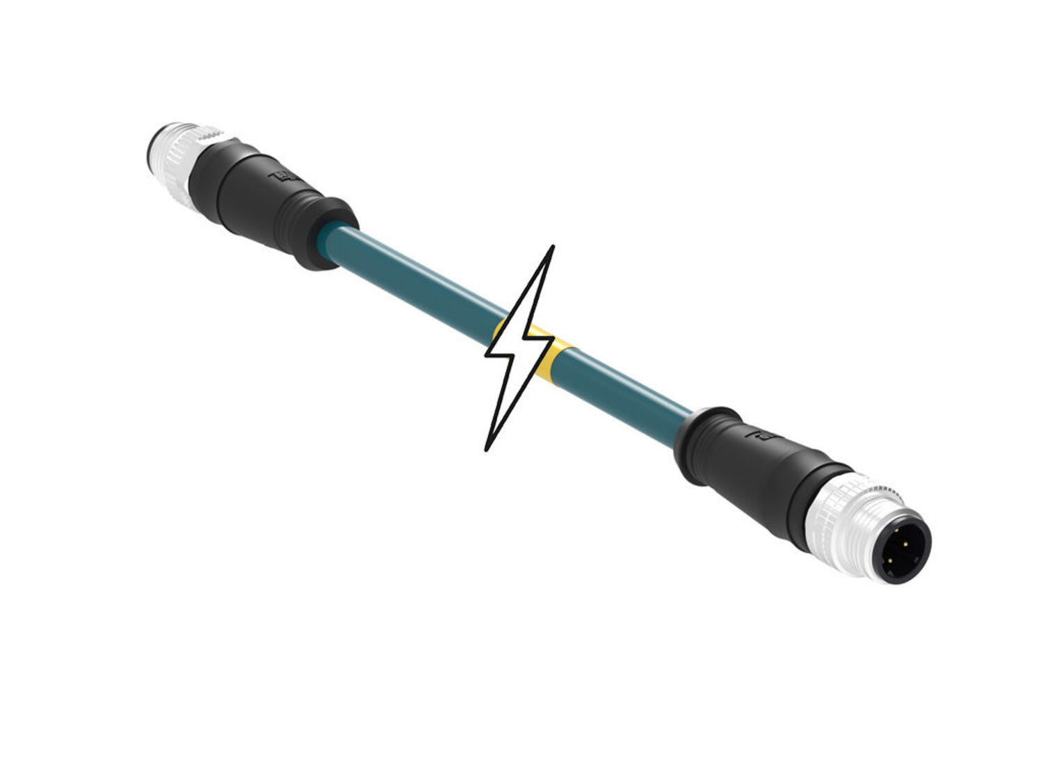 M12 välikaapeli uros