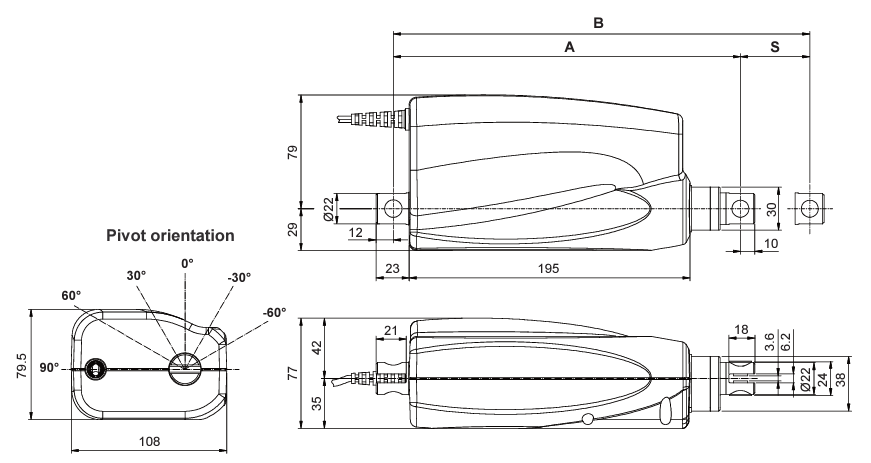 MD51-karamoottori, mittakuva