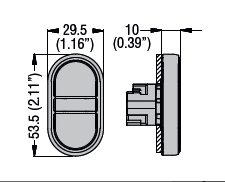 Metallinen monitoimipainike mitoilla