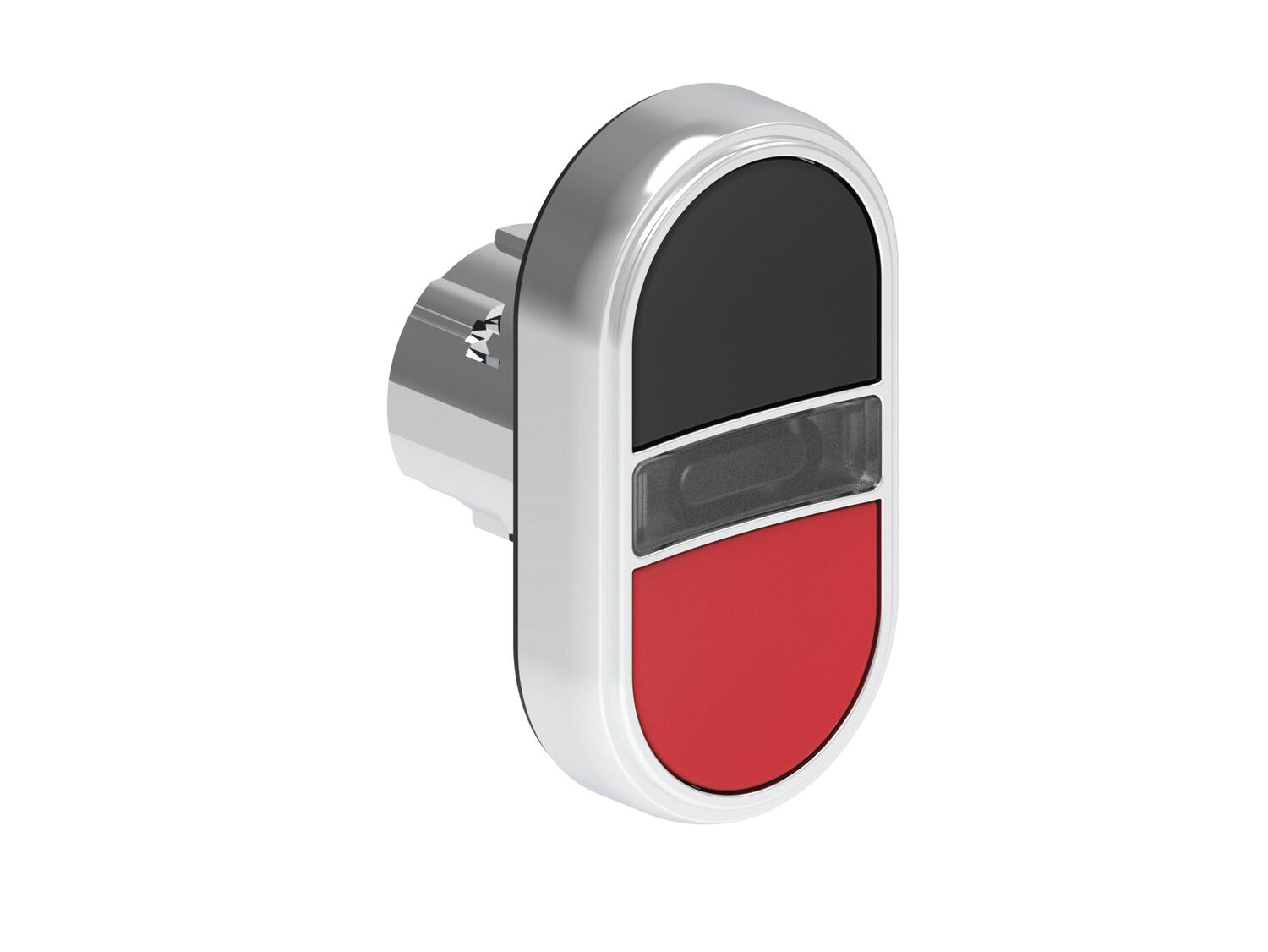 Metallinen monitoimipainike musta/punainen