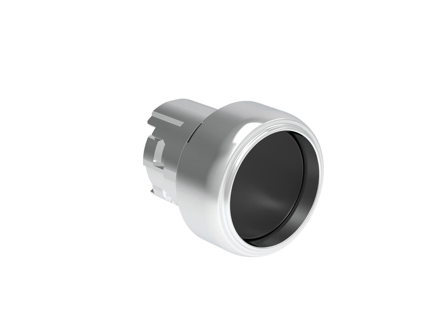 Metallinen painike kauluksella musta