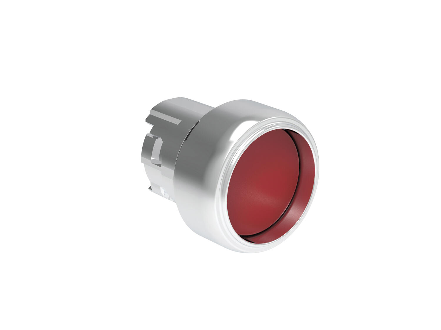 Metallinen painike kauluksella punainen