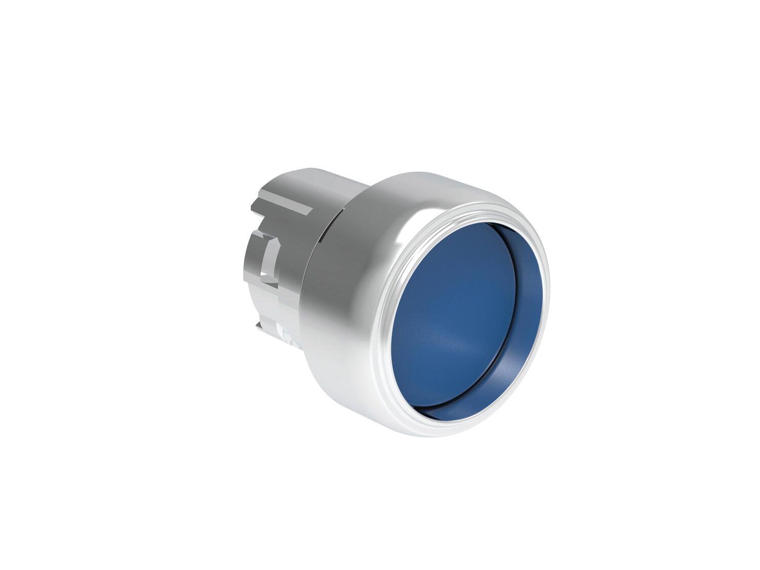 Metallinen painike kauluksella sininen