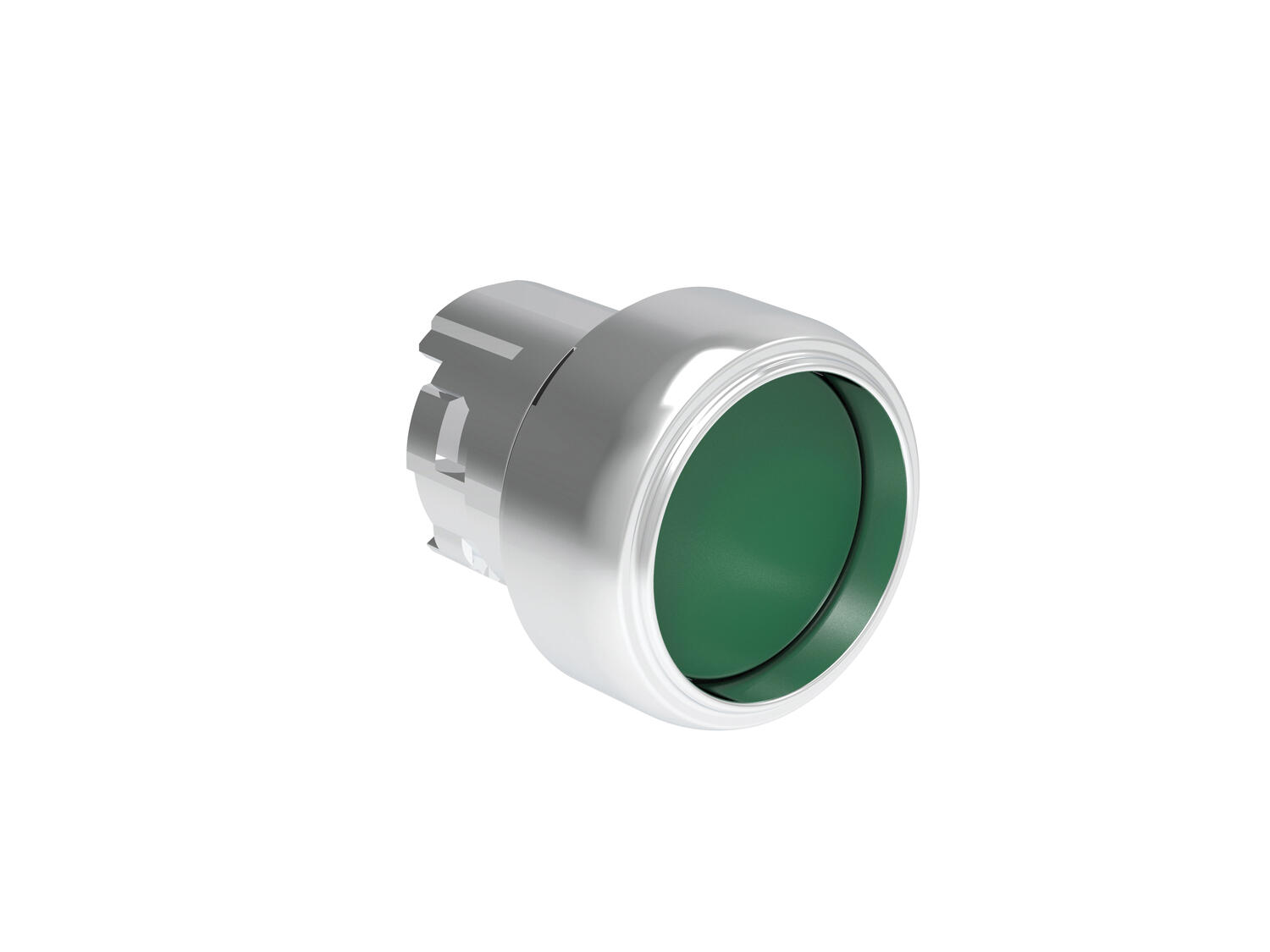 Metallinen painike kauluksella vihreä