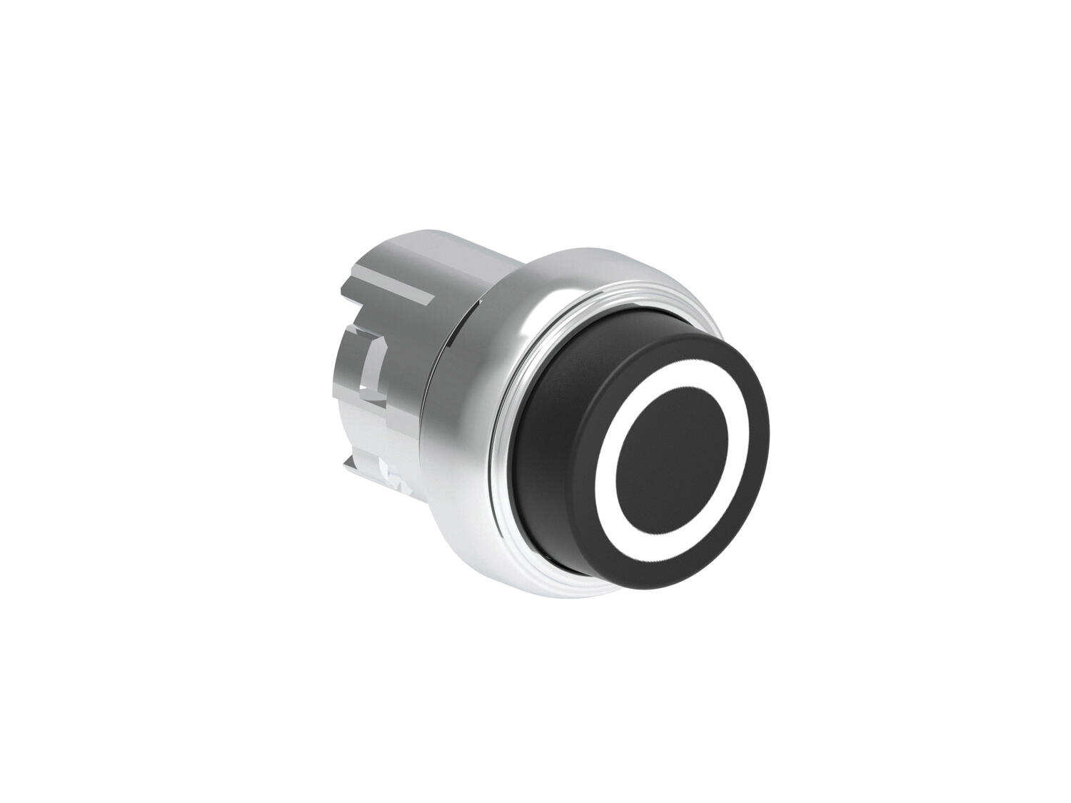 Metallinen painike musta palautuva