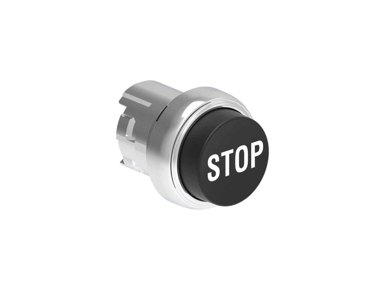 Metallinen painike musta palautuva