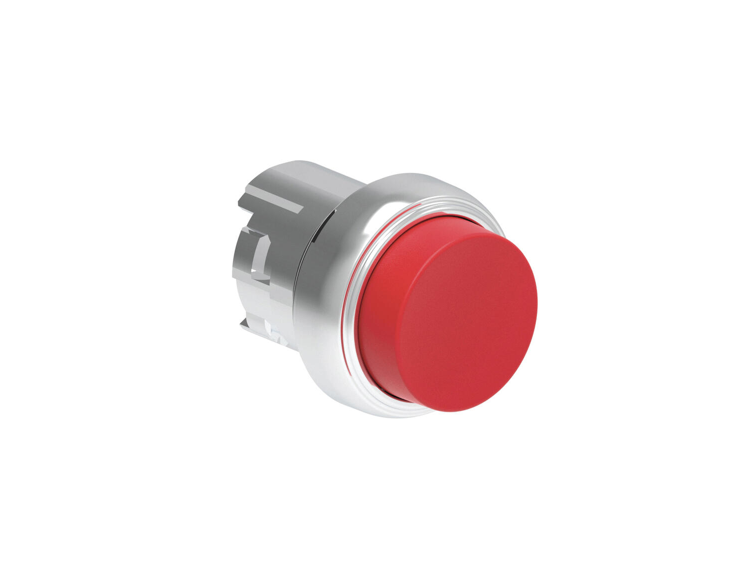 Metallinen painike punainen palautuva