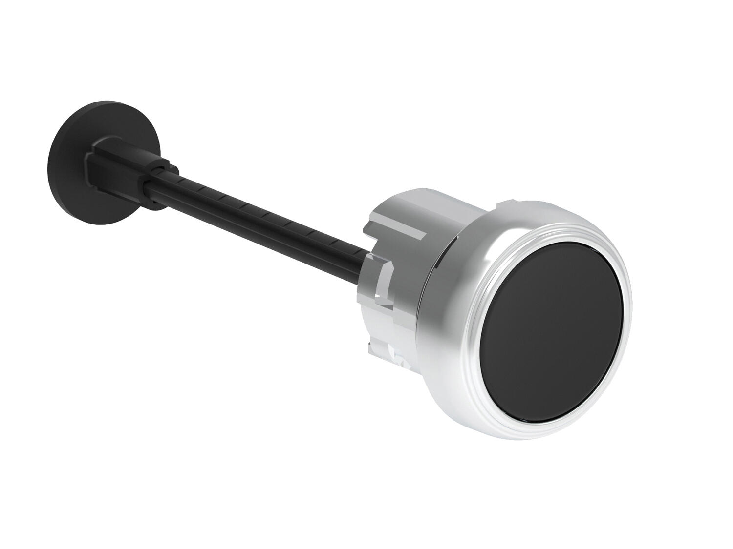 Metallinen palautuspainike musta