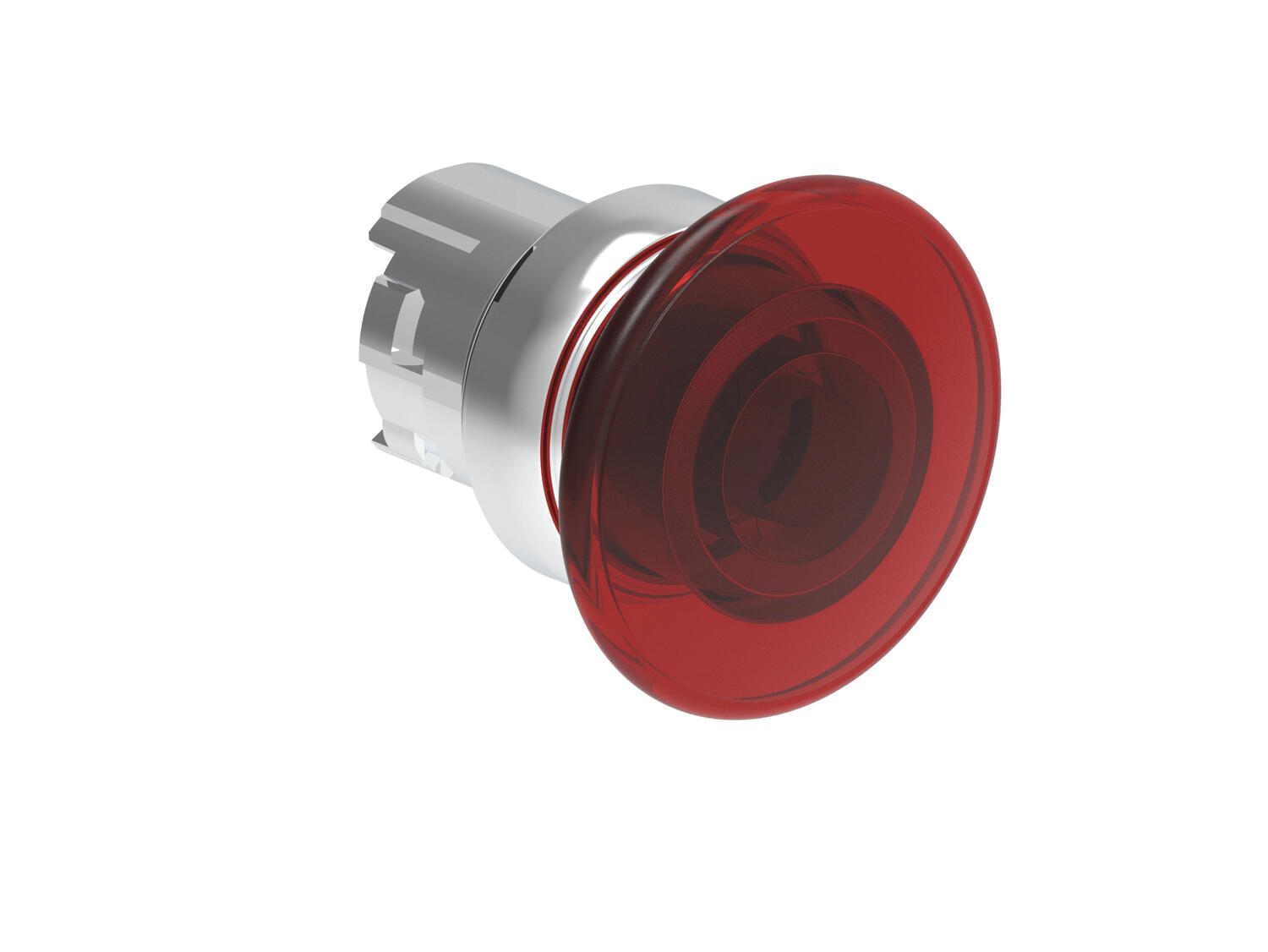 Metallinen sienipainike punainen palautuvana