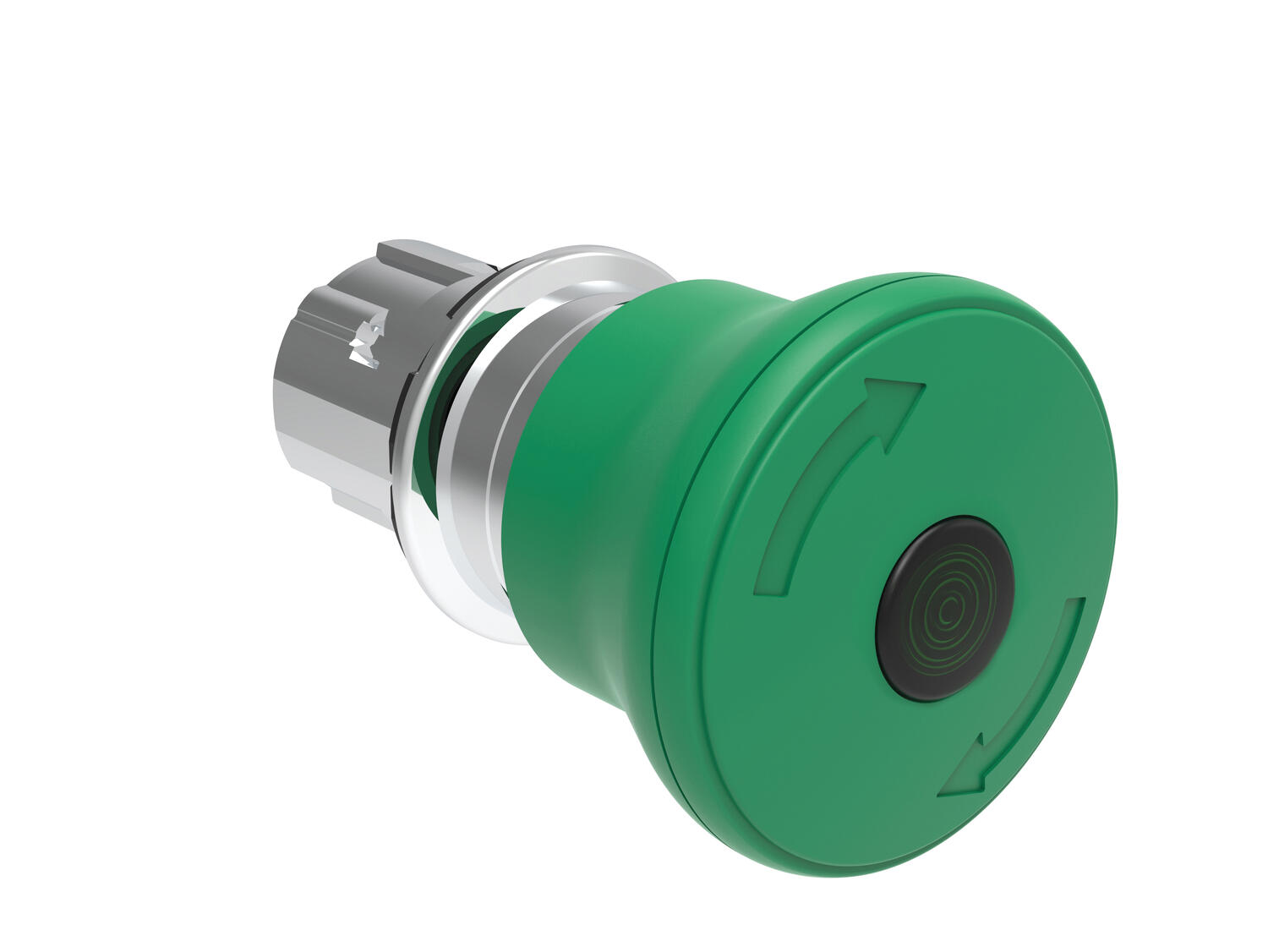 Metallinen sienipainike vihreä kiertopalautuksella