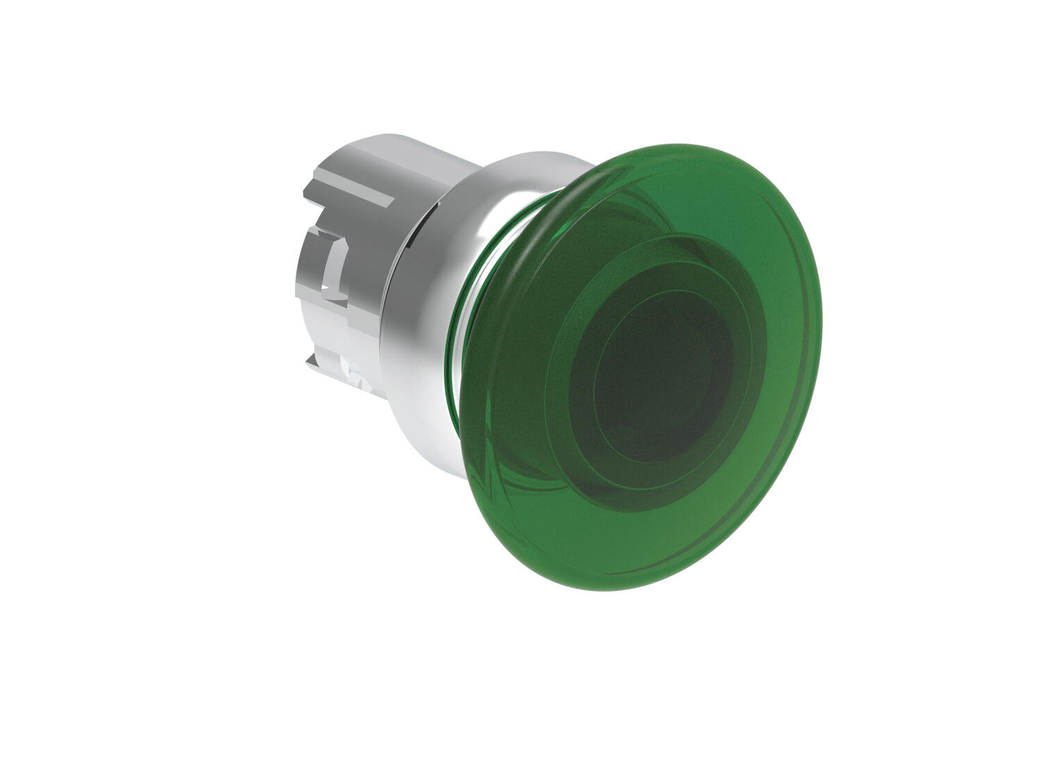 Metallinen sienipainike vihreä palautuvana