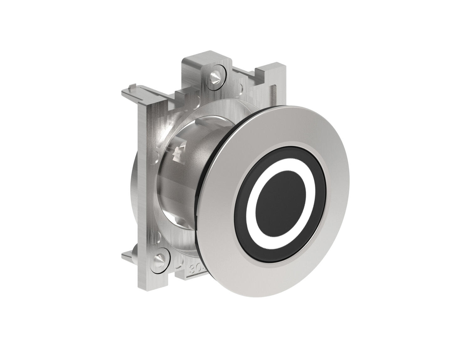 Metallinen tasopainike musta