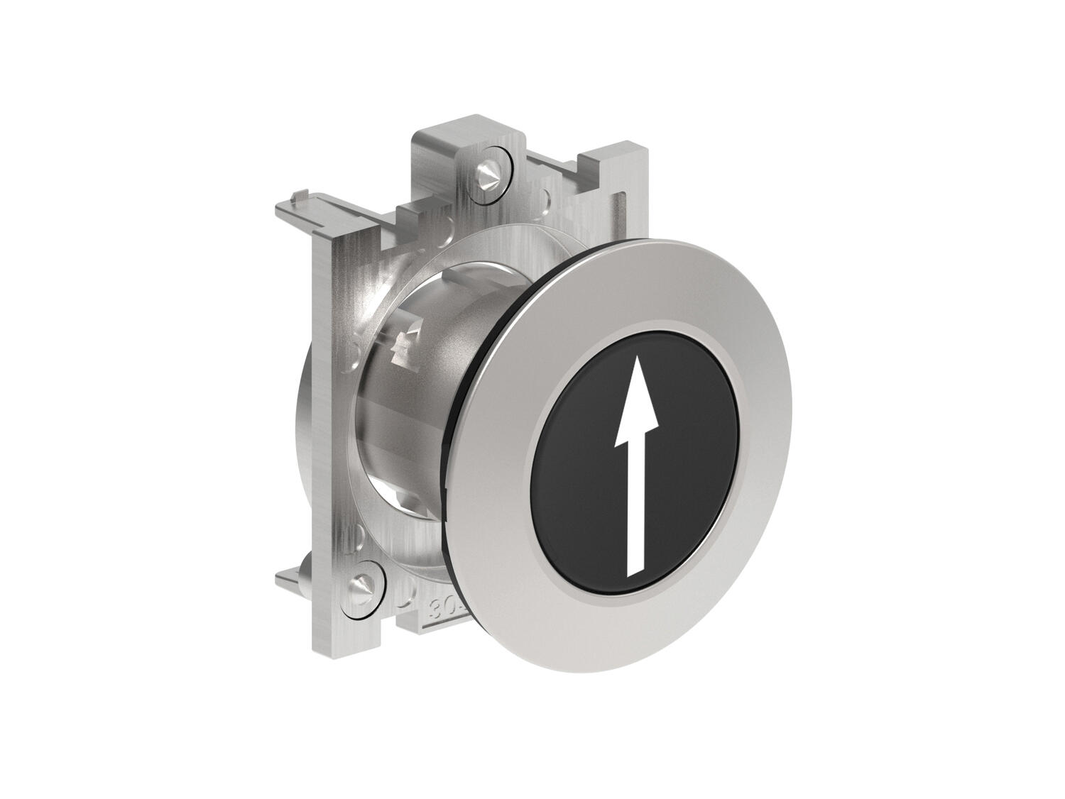 Metallinen tasopainike musta 