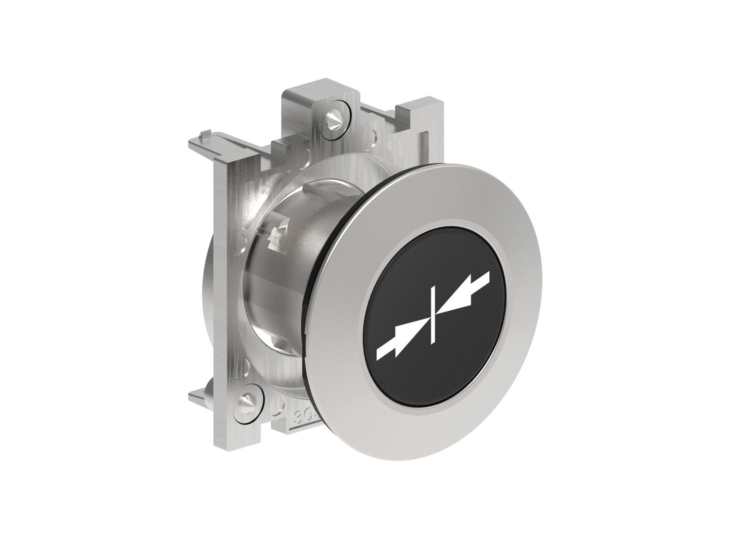 Metallinen tasopainike musta