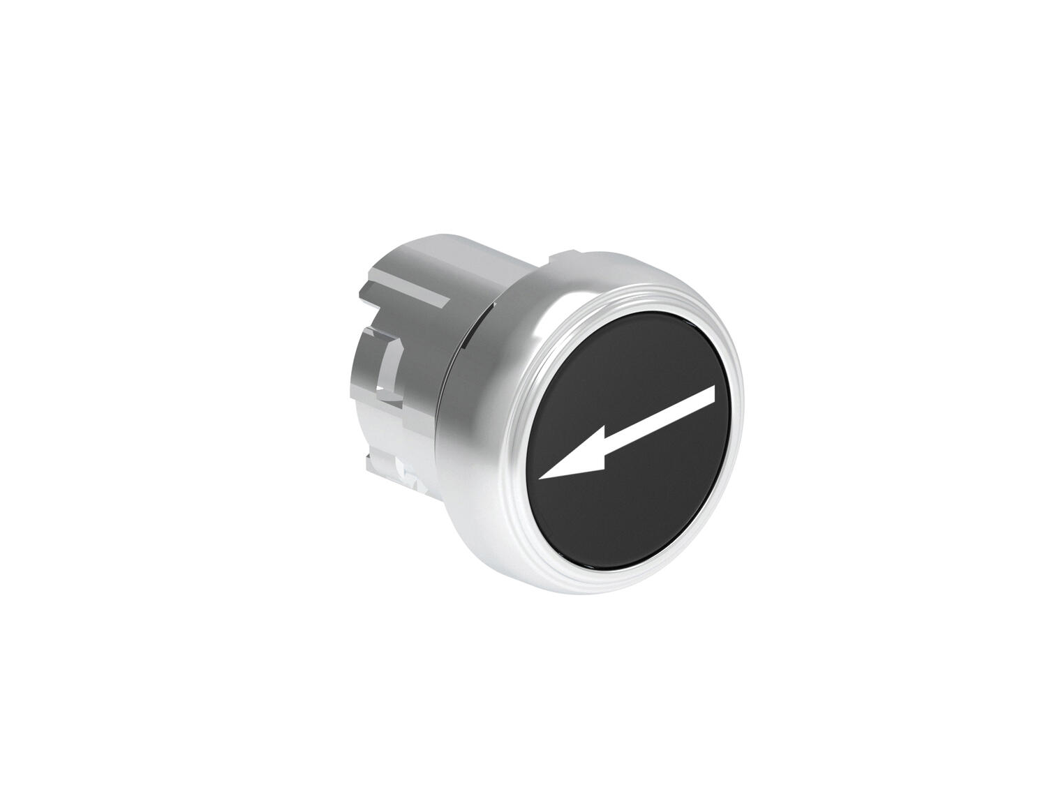 Metallinen tasopainike musta palautuva