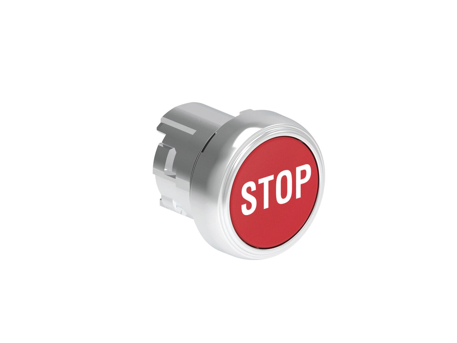 Metallinen tasopainike punainen palautuva