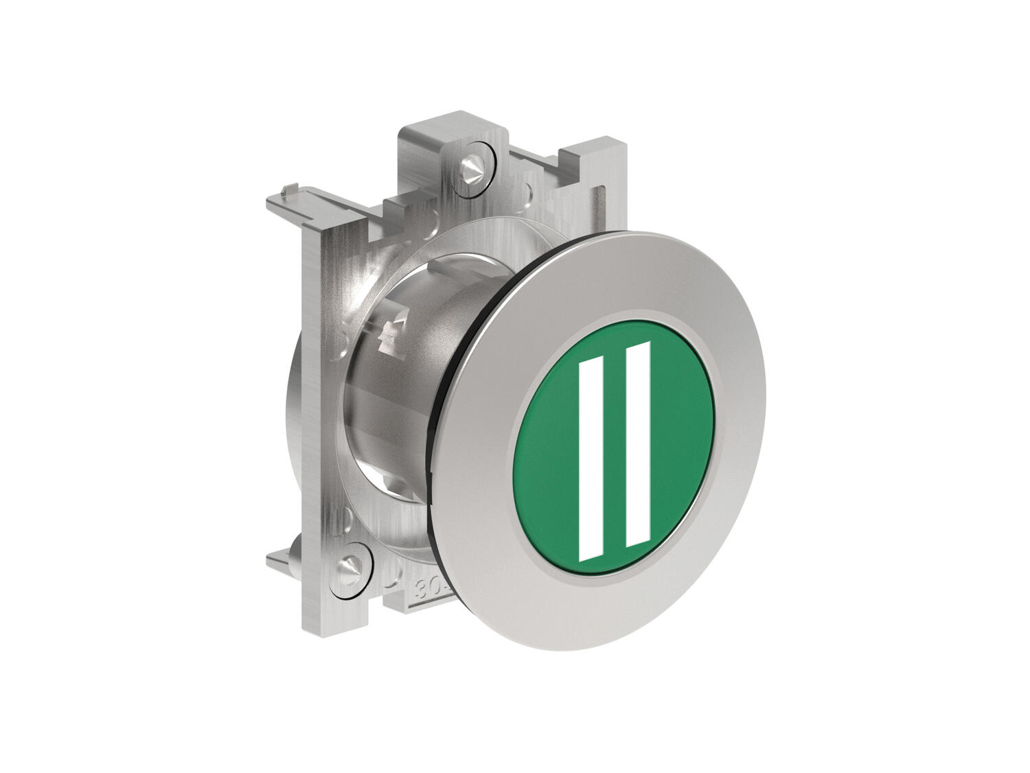 Metallinen tasopainike vihreä ll