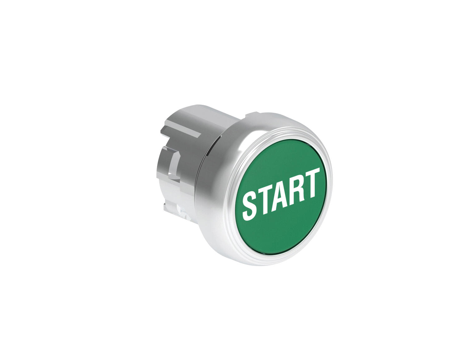 Metallinen tasopainike vihreä palautuva
