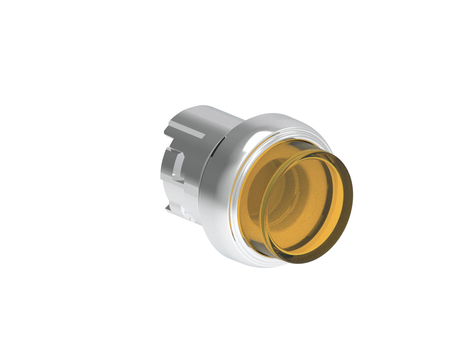 Metallinen ulkoneva valopainike keltainen