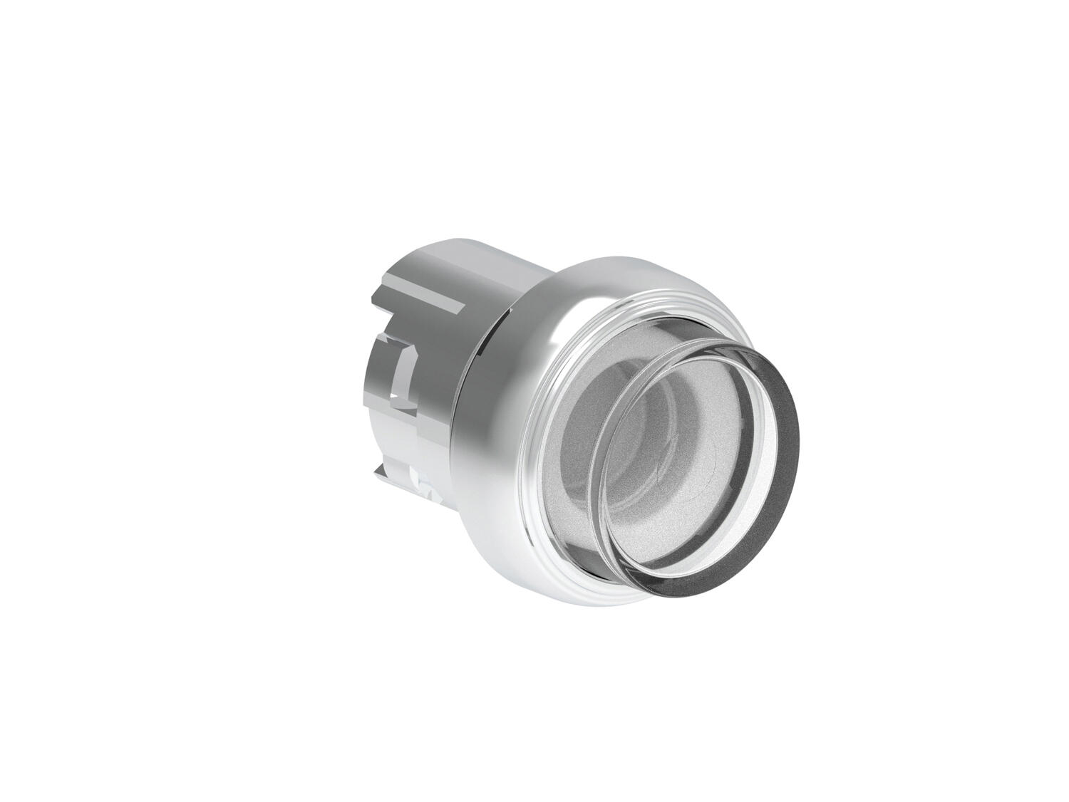 Metallinen ulkoneva valopainike valkoinen