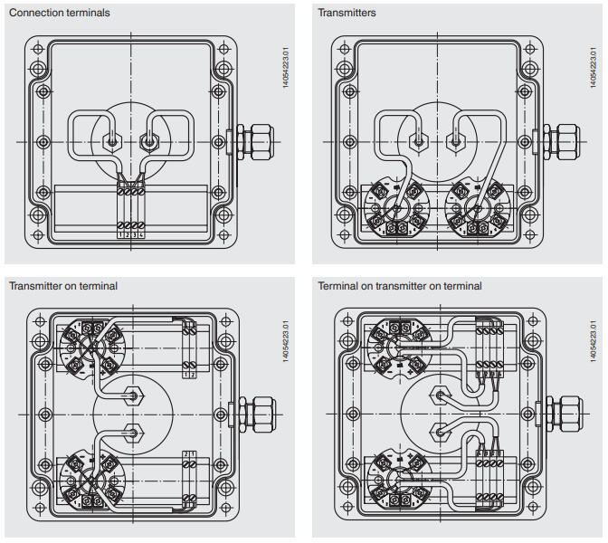 Monipistetermoelementti T-Profiili-malli mitat5